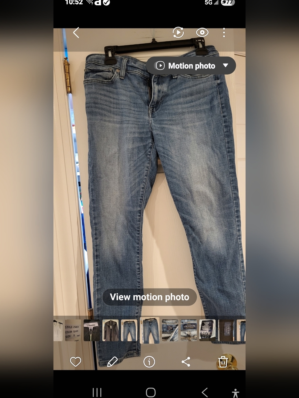 Pre Loved Womens Light Blue Washed Jeans
